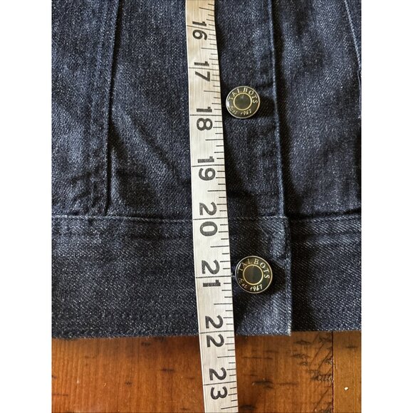 Talbots Dark Blue Denim Jacket Size 10 Petite - Picture 6 of 7